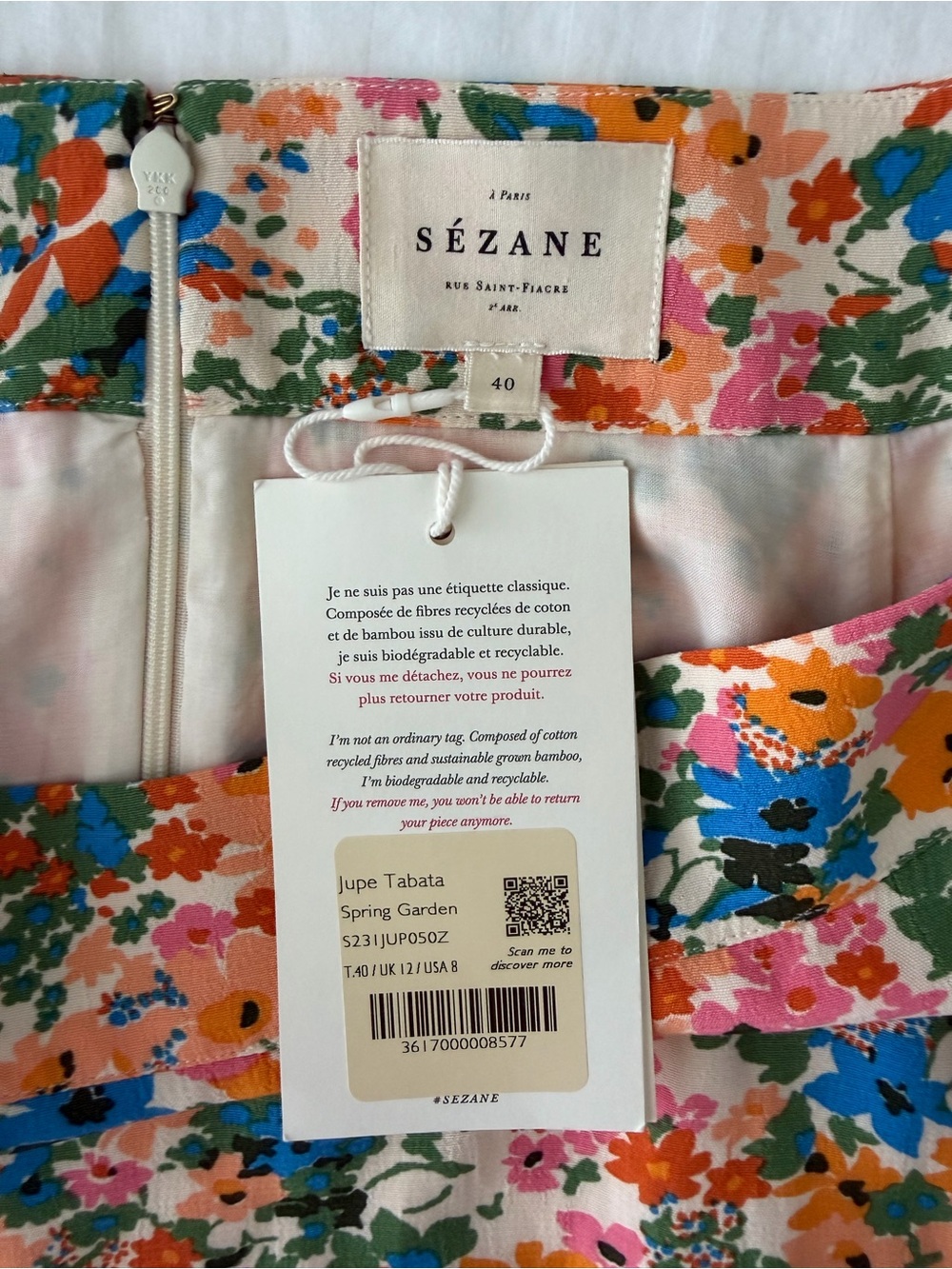 Sézane Tabata Midi Skirt in Spring Garden | NEW WITH TAGS | Size US 4 - Picture 3 of 9